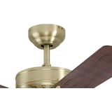 Eglo - Deckenventilator cadiz, 5 Flügel Ventilator mit Licht, Zugkette, Wendeflügel aus mdf in Walnuss oder Eiche, Gehäuse aus brüniertem Stahl,