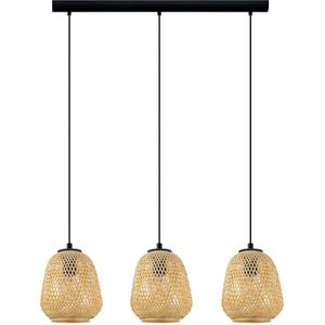 EGLO - Dembleby - Hanglamp - Zwart - Staal en Hout - E27