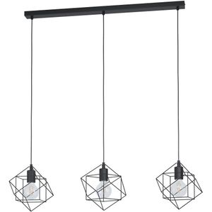 EGLO Hängeleuchte »STRAITON«, 3 flammig, Leuchtmittel E27  ohne Leuchtmittel, Hängelampe Vintage, Industrial, Esstischlampe, Lampe, L 90,5 cm