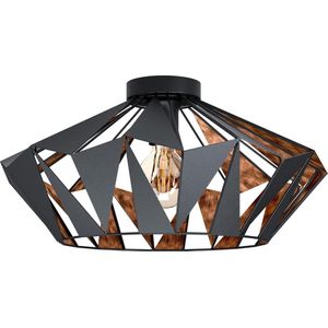 EGLO Carlton 6 Plafondlamp E27 Ø 47 Zwart/Koper