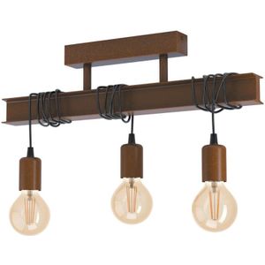 EGLO Townshend - Plafondlamp - Bruin - Metaal - E27