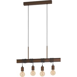EGLO - Townshend 4 - Hanglamp - Bruin - E27 - 70 cm