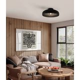 EGLO - Mogano - Plafondlamp - Zwart - Staal - E27 Fitting