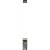 EGLO Hanglamp Kilnsdale, Ø 11 cm, zwart/bruin, staal