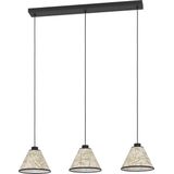 EGLO OXPARK LANGER TISCH L920 3XE27 BAMBUSBLATTLEUCHTE