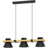 EGLO - Maccles - Hanglamp - Bruin - Staal en Hout