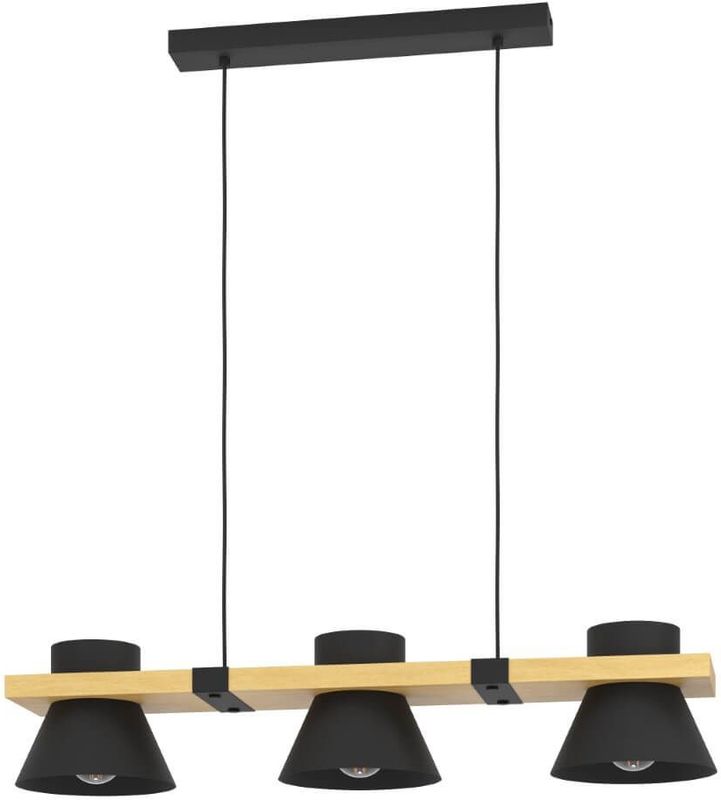 EGLO - Maccles - Hanglamp - Bruin - Staal en Hout