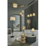 EGLO - Tabley - Plafondlamp - Natuurlijke tint - Staal, Textiel, Hout