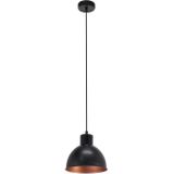EGLO - Truro 1 - Hanglamp - Zwart/Koper - E27 - Ø 21 cm