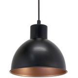 EGLO - Truro 1 - Hanglamp - Zwart/Koper - E27 - Ø 21 cm