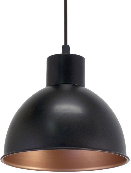 EGLO - Truro 1 - Hanglamp - Zwart/Koper - E27 - Ø 21 cm