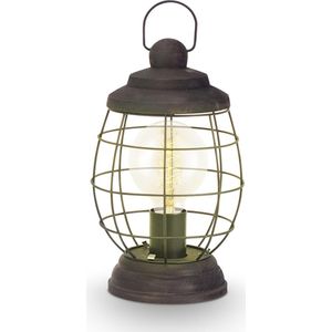 EGLO Vintage Bampton - Tafellamp - 1 Lichts - Ø175mm. - Patina Bruin