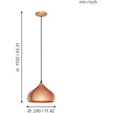 EGLO - Hapton - Hanglamp - Koperkleur - Staal - Hoogte instelbaar