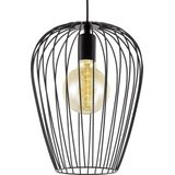 EGLO Pendelleuchte »NEWTOWN«, 1 flammig, Leuchtmittel E27  ohne Leuchtmittel, Vintage Pendelleuchte, Retro Hängelampe, Schwarz, E27, Ø: 27,5cm