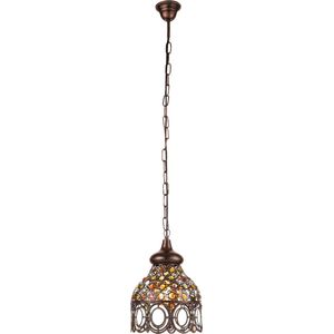 EGLO - Jadida - Hanglamp - Koperkleurig - Staal en Glas - Hoogte Verstelbaar