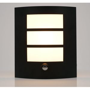 EGLO Rascino-E Wandlamp Buiten - Sensor - E27 - 26 cm - Zwart/Wit