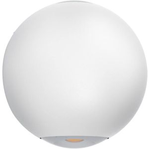 EGLO Abugo Led-buitenwandlamp, 2-lichts buitenlamp, led-wandlamp van gegoten aluminium in wit en helder glas, warm wit, IP54