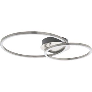 EGLO Palmaves 1 plafondlamp - LED - 55 cm - Rond - Zilvergrijs