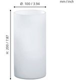EGLO Geo Tafellamp - 1 Lichts - Ø10 cm - Wit - Opaal Mat Glas