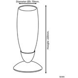 EGLO - Slim - Tafellamp - Nikkel-Mat - Wit - Staal - E14 Fitting