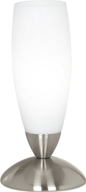 EGLO - Slim - Tafellamp - Nikkel-Mat - Wit - Staal - E14 Fitting