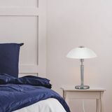 EGLO - Solo 1 - Tafellamp - Grijs/Wit - Staal/Satijn Glas - Dimbaar