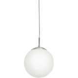 EGLO Rondo - Hanglamp - 1 Lichts - Nikkel-Mat - Wit