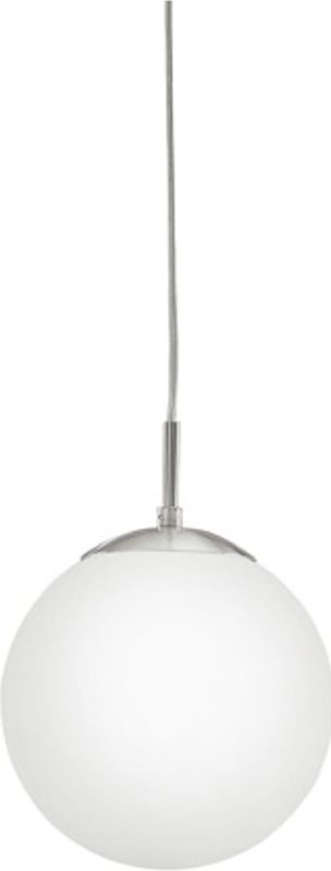 EGLO Rondo - Hanglamp - 1 Lichts - Nikkel-Mat - Wit