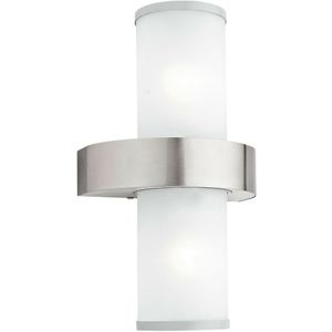 EGLO Beverly Wandlamp Buiten - E27 - 35 cm - Zilver/Wit