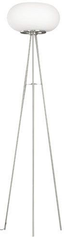 EGLO Optica - Vloerlamp - 2 Lichts - Nikkel-Mat - Wit