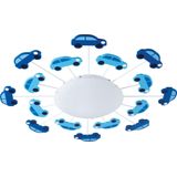 EGLO Viki 1 Plafond- en Wandlamp - E27 - Ø 63 cm - Blauw/Wit - auto thema