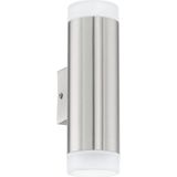 EGLO Riga-Led - Buitenverlichting - Wandlamp - 2 Lichts - RVS - Gesatineerd