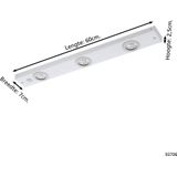 EGLO Kob - Onderbouwarmatuur - Wit - Staal - 3 Lichts