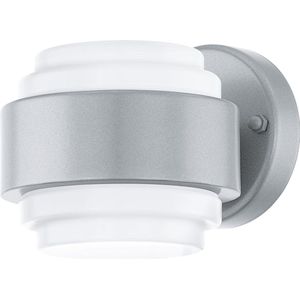 EGLO Lavoria - Buitenverlichting - Wandlamp - 2 Lichts - LED - Zilver - Wit
