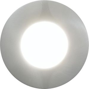 EGLO Margo led-inbouwlamp van gegoten aluminium, roestvrij staal en glas, kleur: zilver/wit, diameter: 8,4 cm, IP65