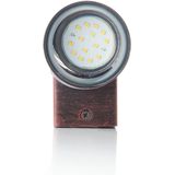 EGLO LED buitenwandlamp Riga, 2 lichtpunten, wandlamp van verzinkt staal, kleur: antiek bruin, IP44