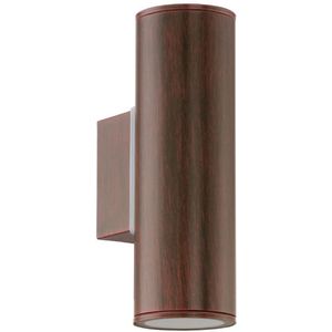 EGLO Riga Wandlamp Buiten - GU10 - 16,5 cm - Antiek Bruin