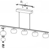 EGLO - Ascolese - Hanglamp - Nikkel-Matte - Glas - LED