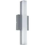 EGLO LED outdoor wandlamp Acate, 1 lichtpunt, wandlamp van aluminium en staal, kleur: zilver, wit, IP44