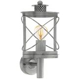 EGLO Vintage Hilburn 1 - Buitenverlichting - Wandlamp - 1 Lichts - Antiek Zilver
