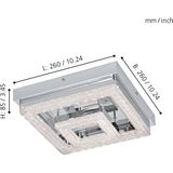 EGLO LED Deckenleuchte »FRADELO«, 1 flammig, Leuchtmittel LED-Board  LED fest integriert, LED Deckenlampe