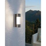 EGLO RobLEDo - Buitenverlichting - IP44 - Wandlamp - 2 Lichts - Roestvast Staal - Transparant