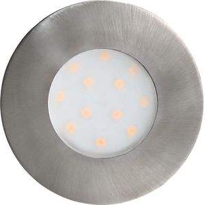 EGLO LED inbouwspot Pineda-IP, inbouwlamp van kunststof, kleur: nikkel-mat, Ø: 7,8 cm, IP44