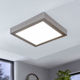 Eglo - connect led Deckenleuchte Fueva-C, Smart Home Deckenlampe, Material: Metallguss, Kunststoff, Farbe: Nickel matt, l: 30x30 cm, dimmbar,