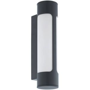 EGLO LED buitenwandlamp Tonego, 2 lichtpunten, wandlamp van verzinkt staal, kunststof, kleur: antraciet, wit, IP44