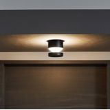 EGLO LED buitenwandlamp Melzo, 1-lichts buitenlamp, wandlamp van gegoten aluminium en kunststof, kleur: zwart, IP44