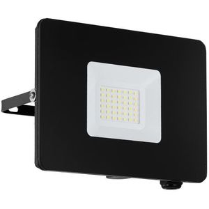 EGLO LED buitenspot Faedo 3, 1 lichtpunt, muurspot van aluminium, kleur: zwart, glas: helder, 30 watt, IP65