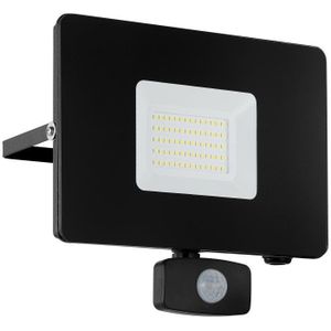 LED Outdoor Wandleuchte FAEDO 3 Zwart Klar L:20,5cm H:20cm T:5cm Sensor IP44