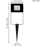 EGLO FAEDO 4 Grondverlichting voor buiten Zwart SMD LED Module LED 10 W A+