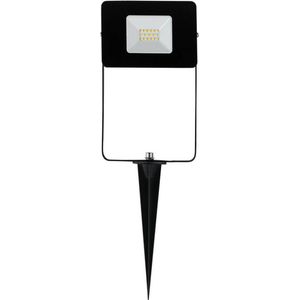 EGLO Led-buitenspot Faedo 4, 1-lichts buitenlamp inclusief grondpen, materiaal: aluminium, kleur: zwart, glas: helder, IP65